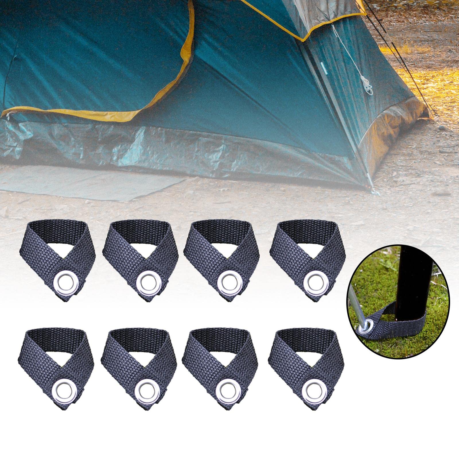 Amazon | 8ピーステントペグ固定バックル金属穴屋外キャノピー